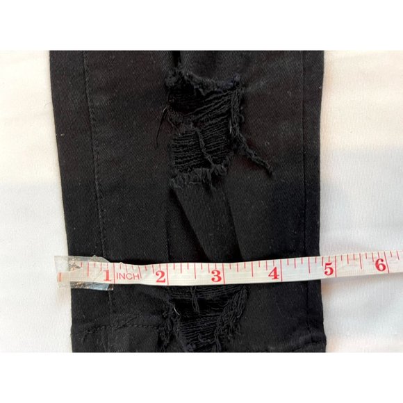 Almost Famous Womens Skinny Jeans Distressed Rupa426x-Gyr Stretch Black Size 5 - Picture 7 of 10